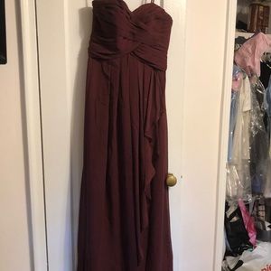 David’s bridal wine bridesmaids dress size 2
